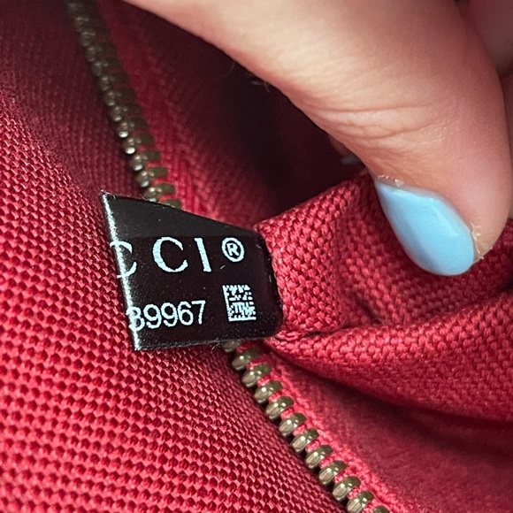 GUCCI Canvas Logo Sylvie Stripe Drawstring - Picture 8 of 12